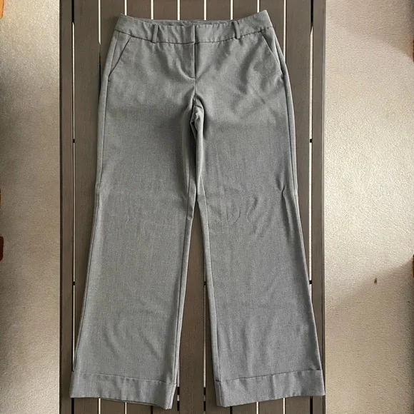 NEW YORK & COMPANY STRETCH PETITE MID-RISE CUFFED WIDE-LEG BOOTCUT DRESS PANTS!! - Picture 2 of 10